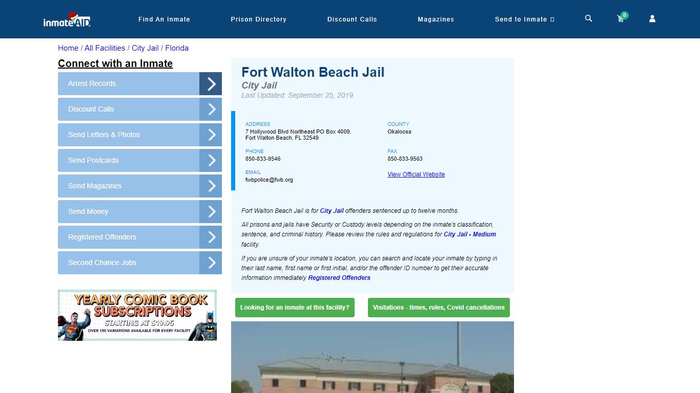 Fort Walton Beach Jail | Inmate Locator